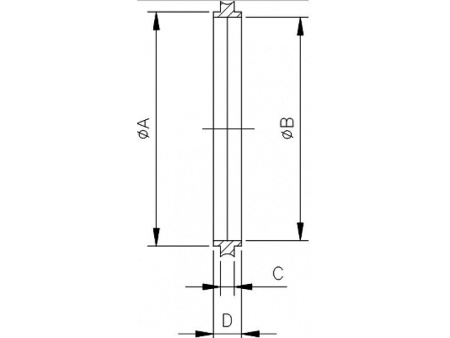 Центрирующее кольцо ISO63 с сеткой и О-кольцом. Наличие внешнего кольца - нет